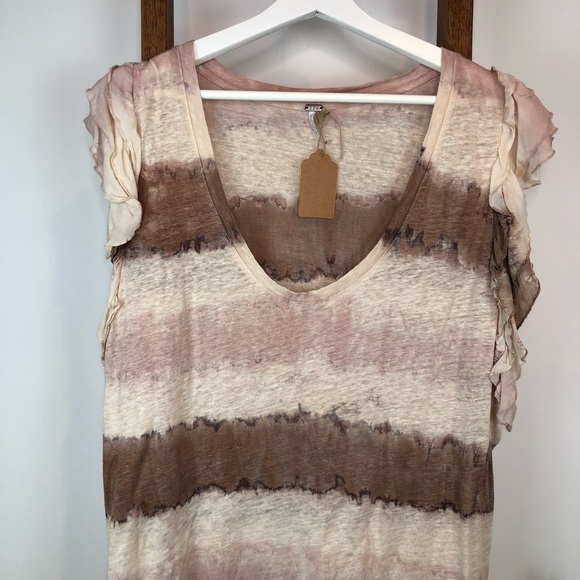 Young Fabulous & Broke tie dye linen shirt M NEW never worn - Picture 2 of 9